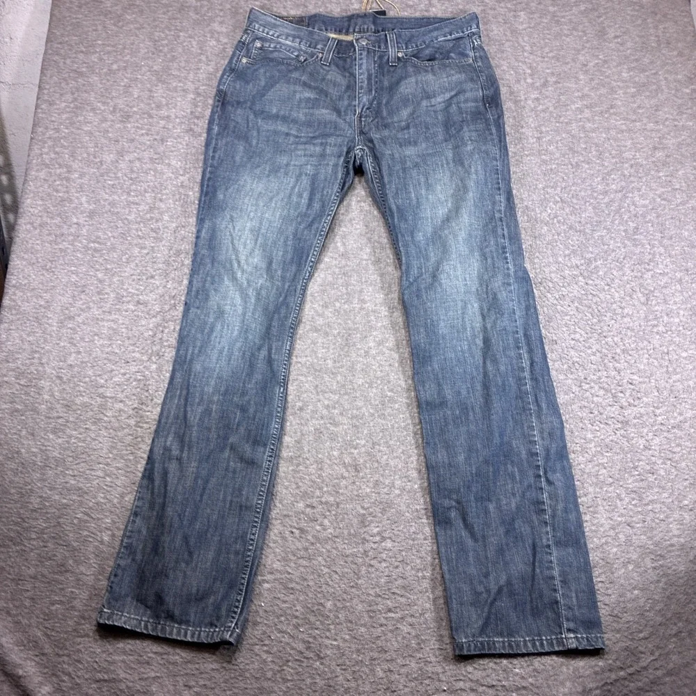 Levi's 514 Straight Fit Jeans Mens 34x34 Blue Denim Classic Five Pocket Western